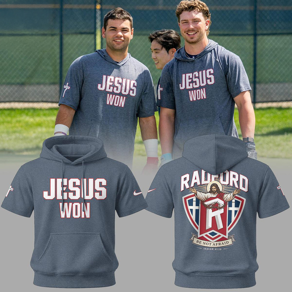 Radford Highlanders Baseball 2026 Jesus Won Short Sleeve Hoodie Be Not Afraid Hoodie Fan Merch
