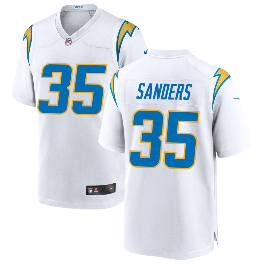 Raheim Sanders Los Angeles Chargers 2025 Game Jersey - White