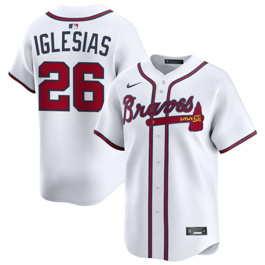 Raisel Iglesias Atlanta Braves 2025 Home Limited Jersey - White