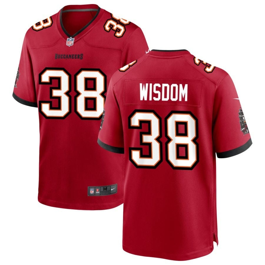 Rashad Wisdom Tampa Bay Buccaneers 2025 Team Game Jersey - Red