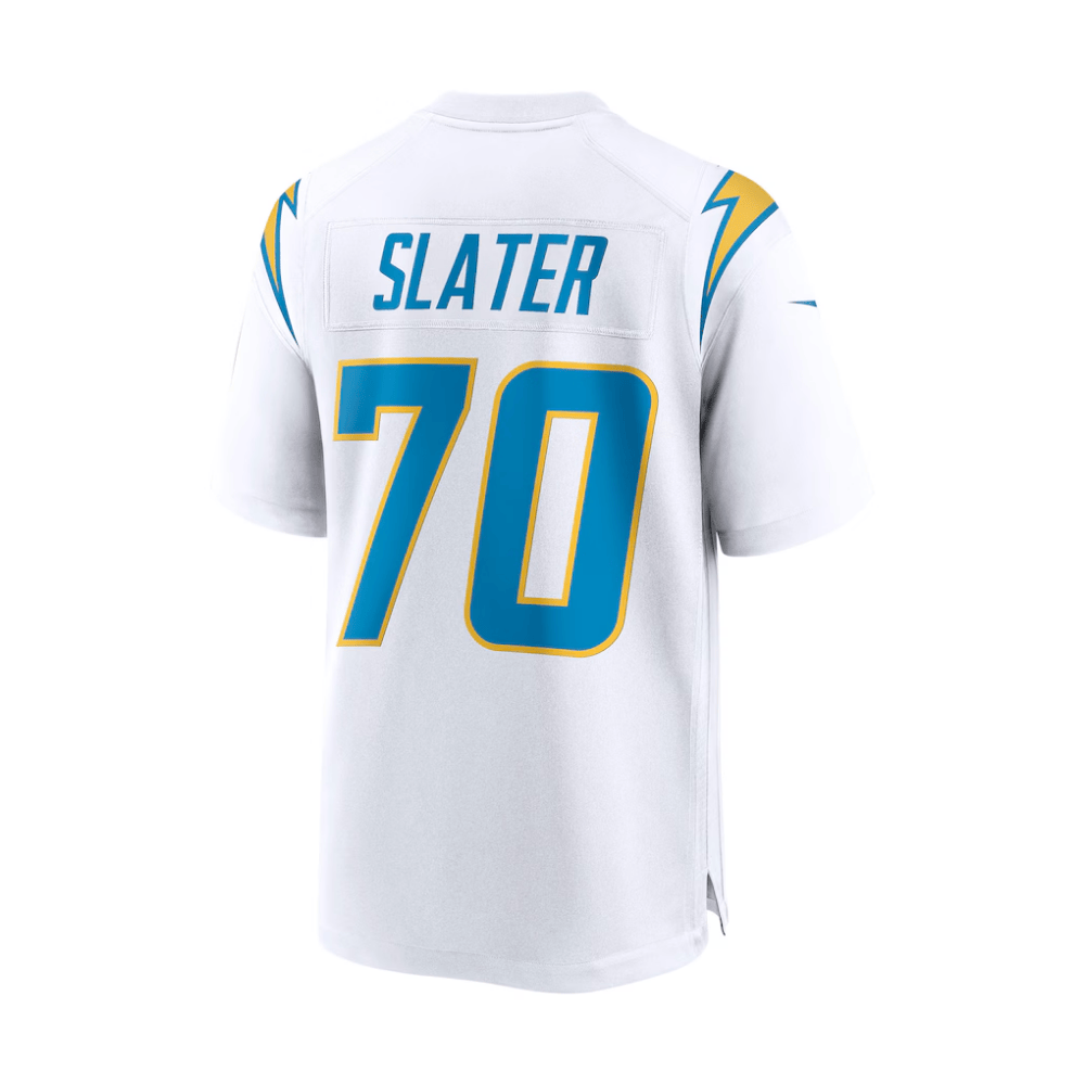 Rashawn Slater Los Angeles Chargers 2025 Pro Bowl Patch Game Men Jersey - White - Image 3