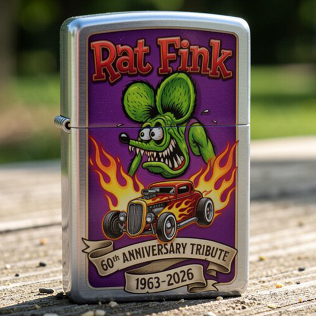 Rat Fink 60th Anniversary Kustom Kulture Zippo Lighter 2026 Rat Fink Merch Gift For Husband