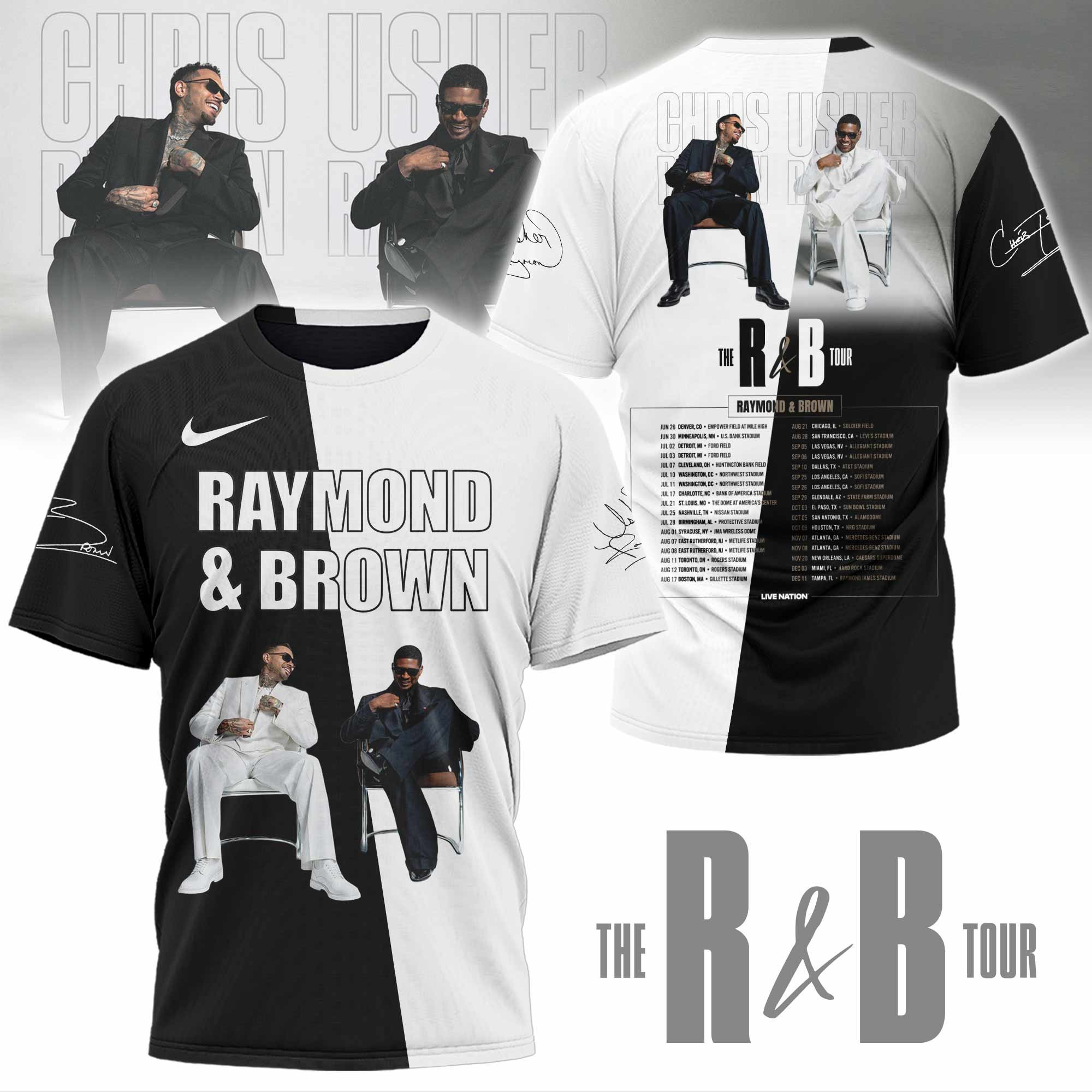 Raymond And Brown The R&B Tour 2026 T-Shirt Raymond And Brown Tour Merch Gifts For Music Fans