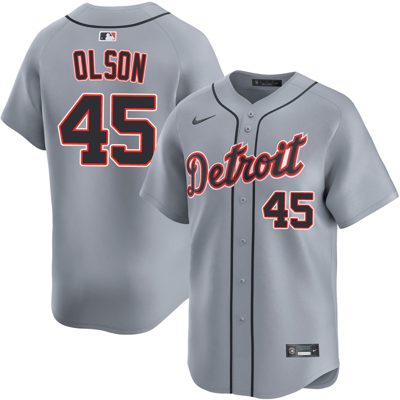 Reese Olson Detroit Tigers 2026 Road Limited Jersey - Grey (Copy)