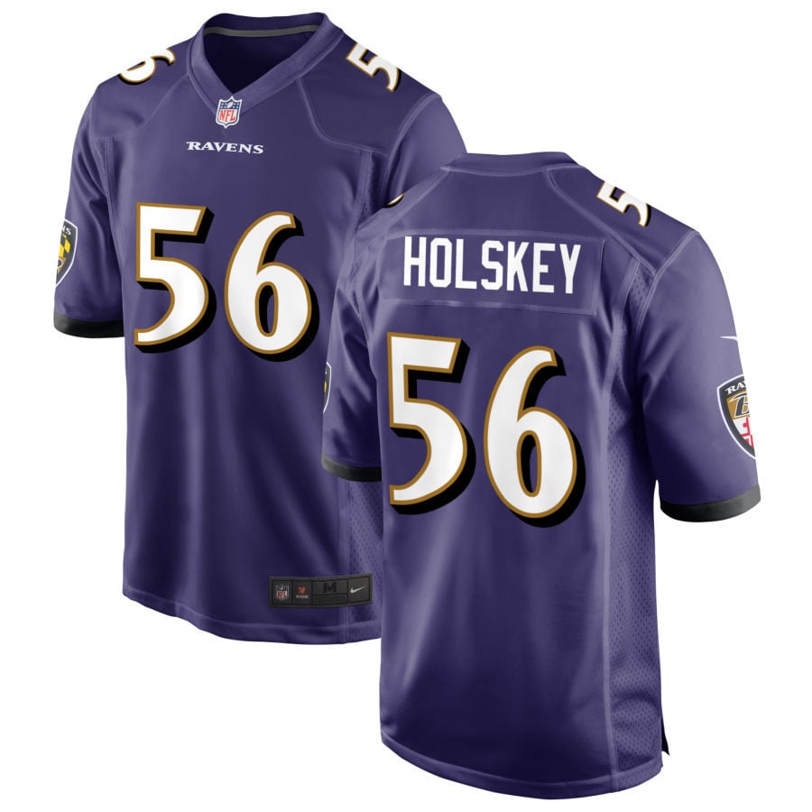 Reid Holskey Baltimore Ravens 2025 Game Jersey - Purple
