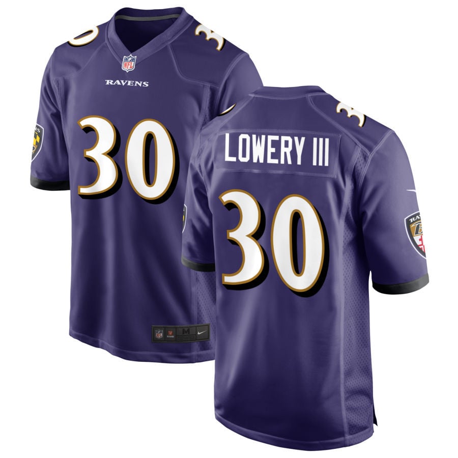 Reuben Lowery III Baltimore Ravens 2025 Game Jersey - Purple