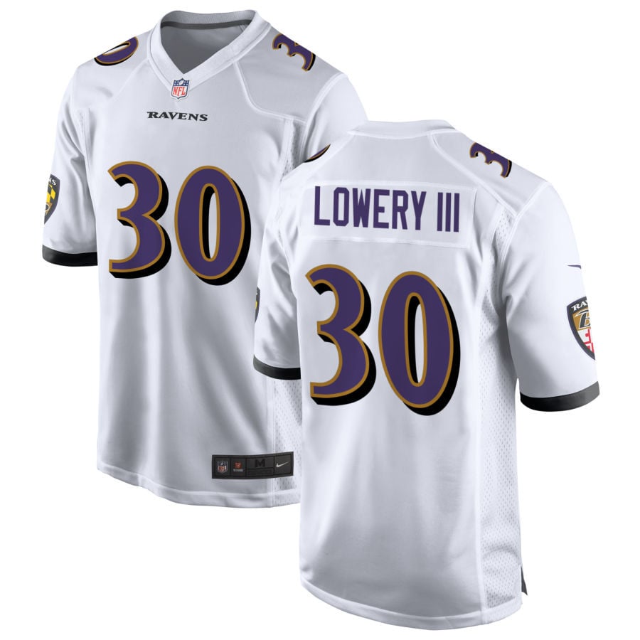 Reuben Lowery III Baltimore Ravens 2025 Game Jersey - White