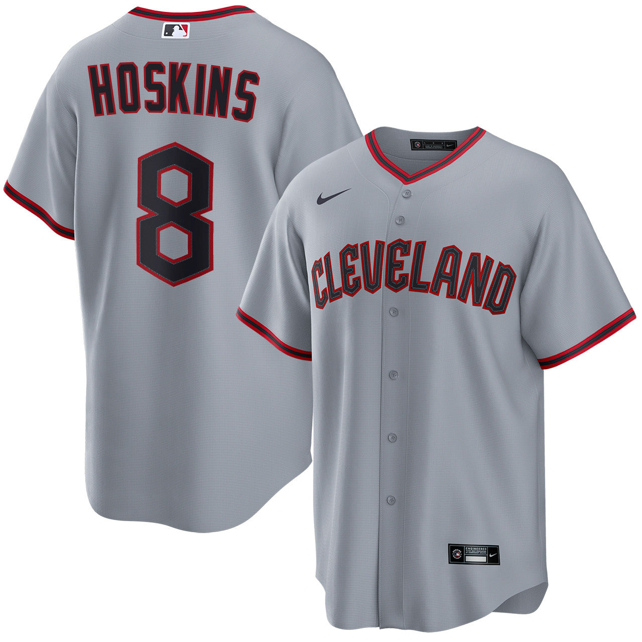 Rhys Hoskins Cleveland Guardians 2026 Road Jersey - Grey