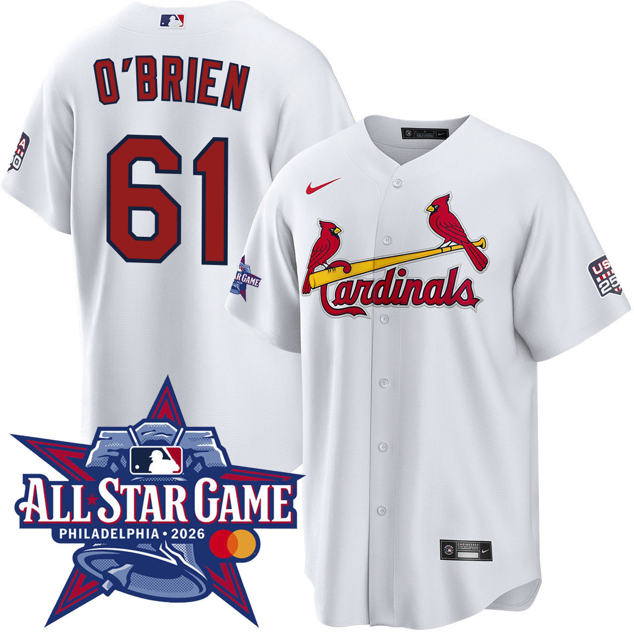 Riley O'Brien St. Louis Cardinals 2026 All-Star Game Home Jersey - White