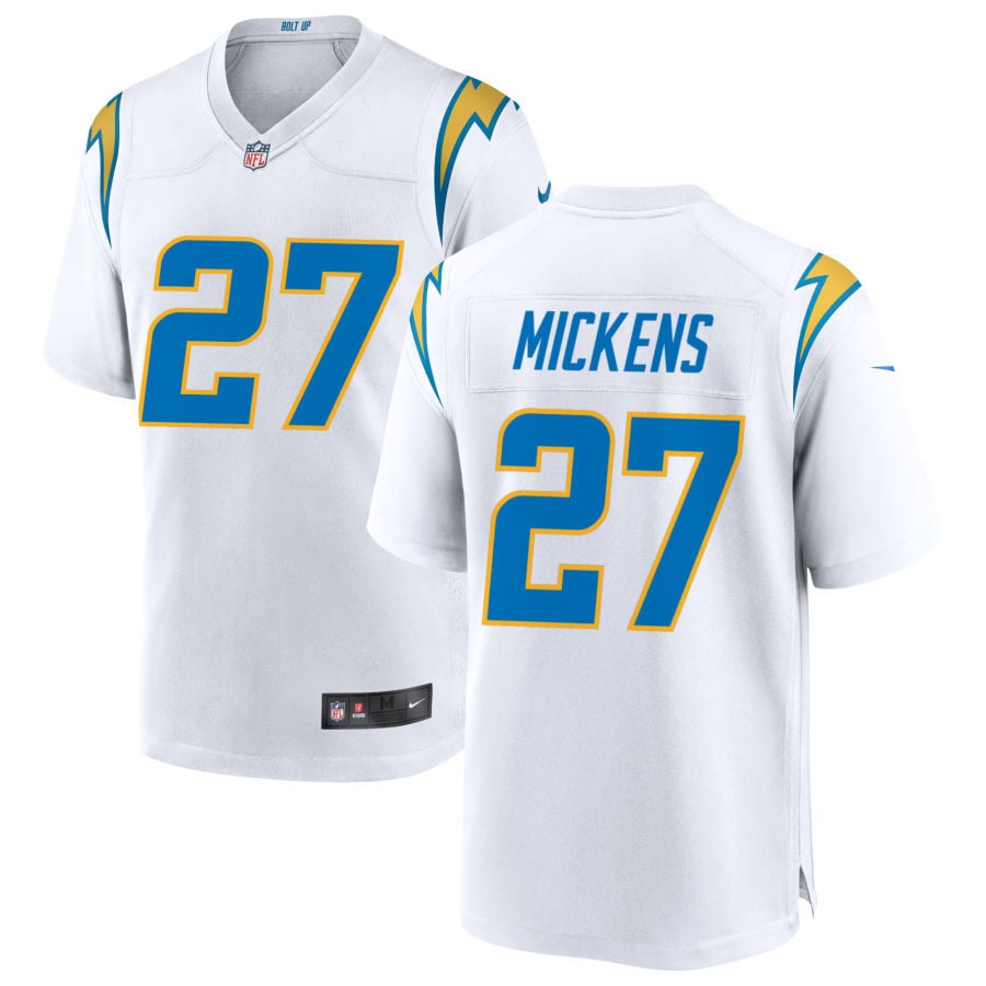 RJ Mickens Los Angeles Chargers 2025 Game Jersey - White