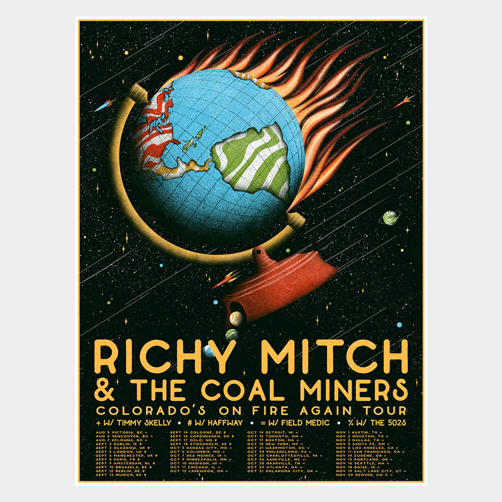 RMCM Merch 2025 World Tour Poster Richy Mitch And The Coal Miners Merch Home Decor