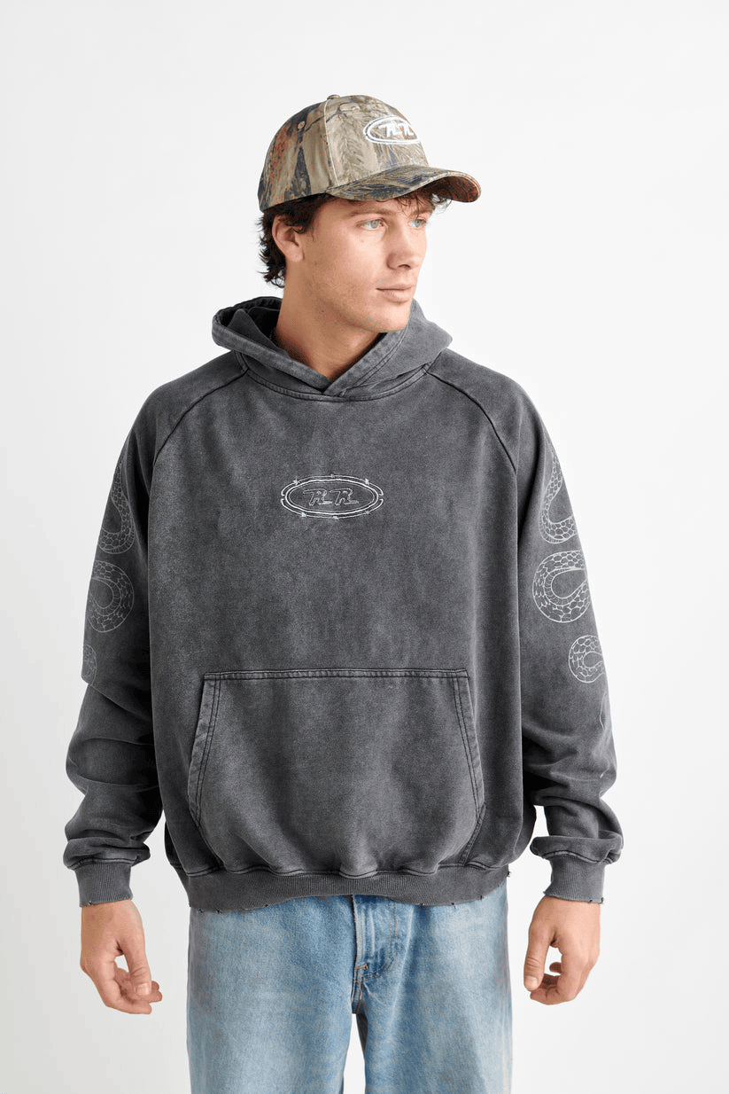 Rob Rausch Merch Vintage Faded Snake Hoodie Gifts For Dudes - Image 2