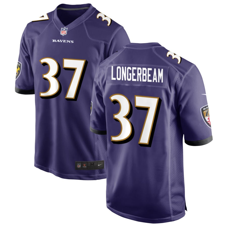Robert Longerbeam Baltimore Ravens 2025 Game Jersey - Purple