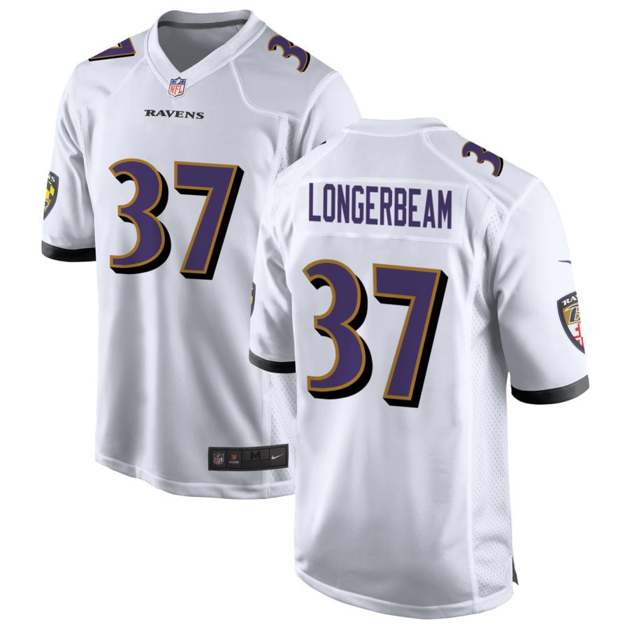 Robert Longerbeam Baltimore Ravens 2025 Game Jersey - White