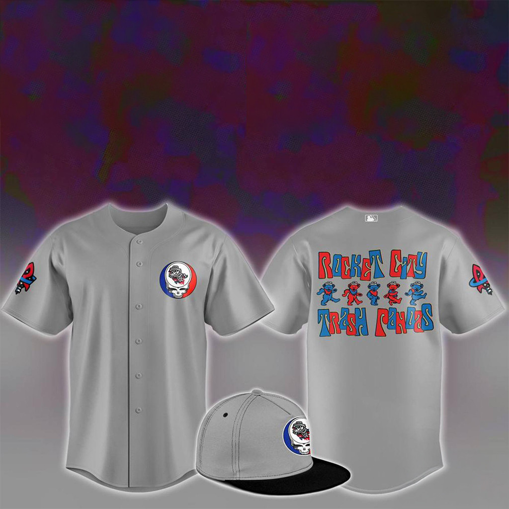 Rocket City Trash Pandas X Grateful Dead Night 2026 Baseball Jersey Unique Gifts For Fans