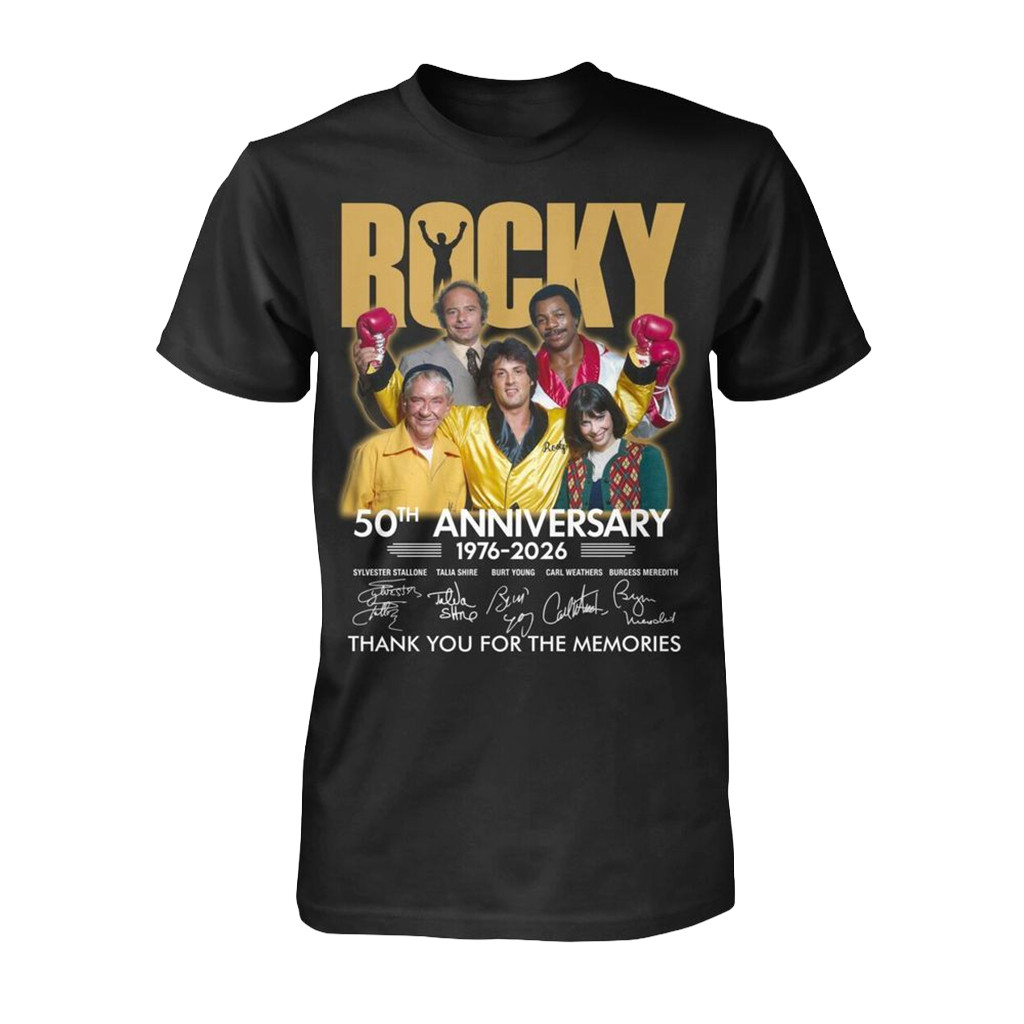 Rocky 50th Anniversary 1976-2026 Thank You For The Memories T-Shirt Rocky Merch Fans Gifts