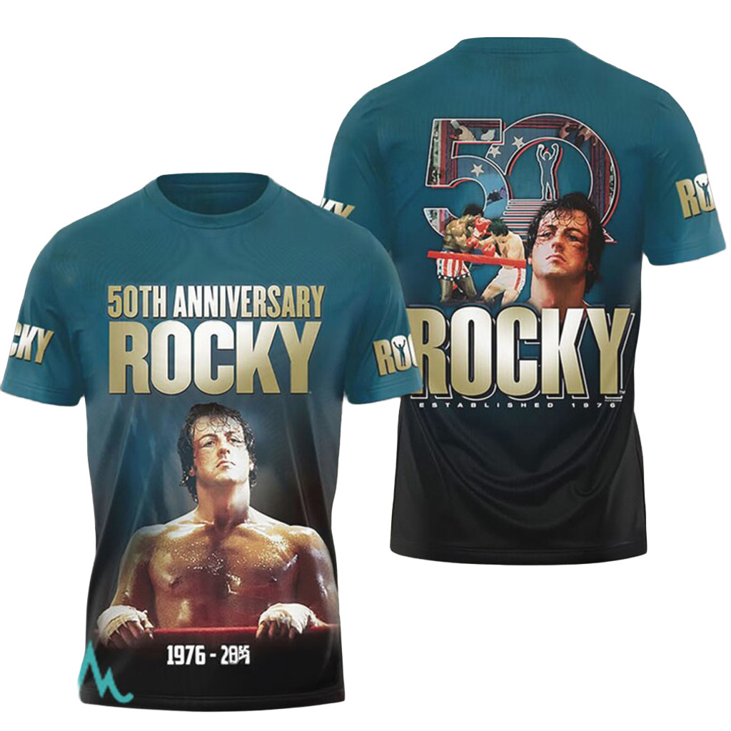 Rocky Balboa 50th Anniversary 1976 2026 Sylvester Stallone Boxing T-Shirt Rocky Balboa Merch