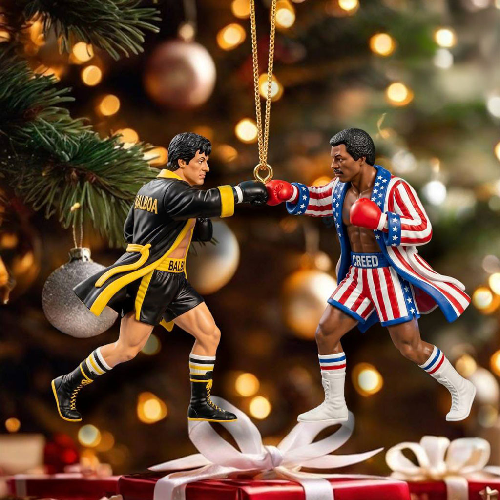 Rocky Balboa And Apollo Creed 1976-2026 50th Anniversary Ornament Christmas Ornaments