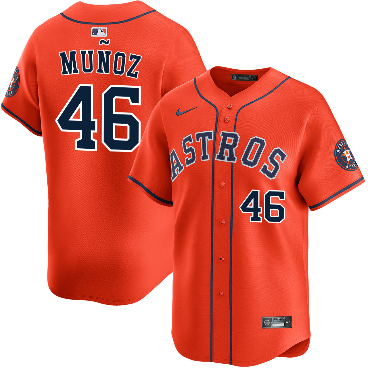 Roddery Munoz Houston Astros 2026 Alternate Limited Jersey - Orange