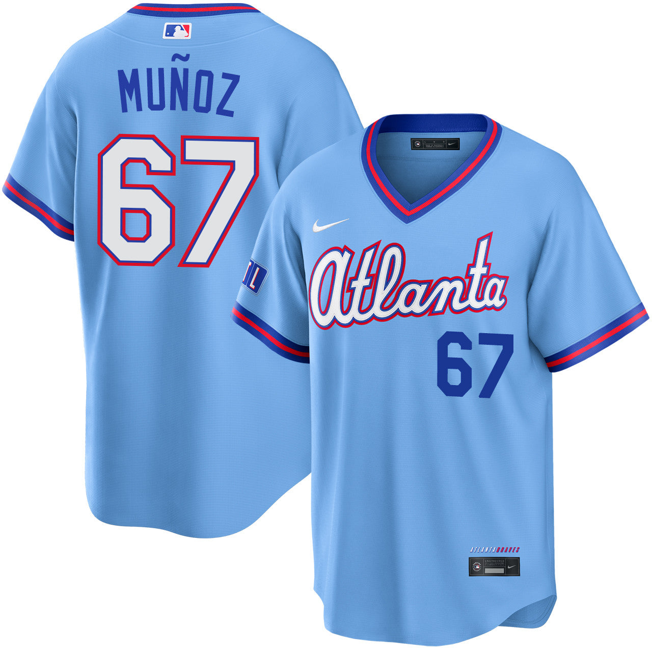 Rolddy Munoz Atlanta Braves 2026 City Connect Stadium Jersey - Powder Blue