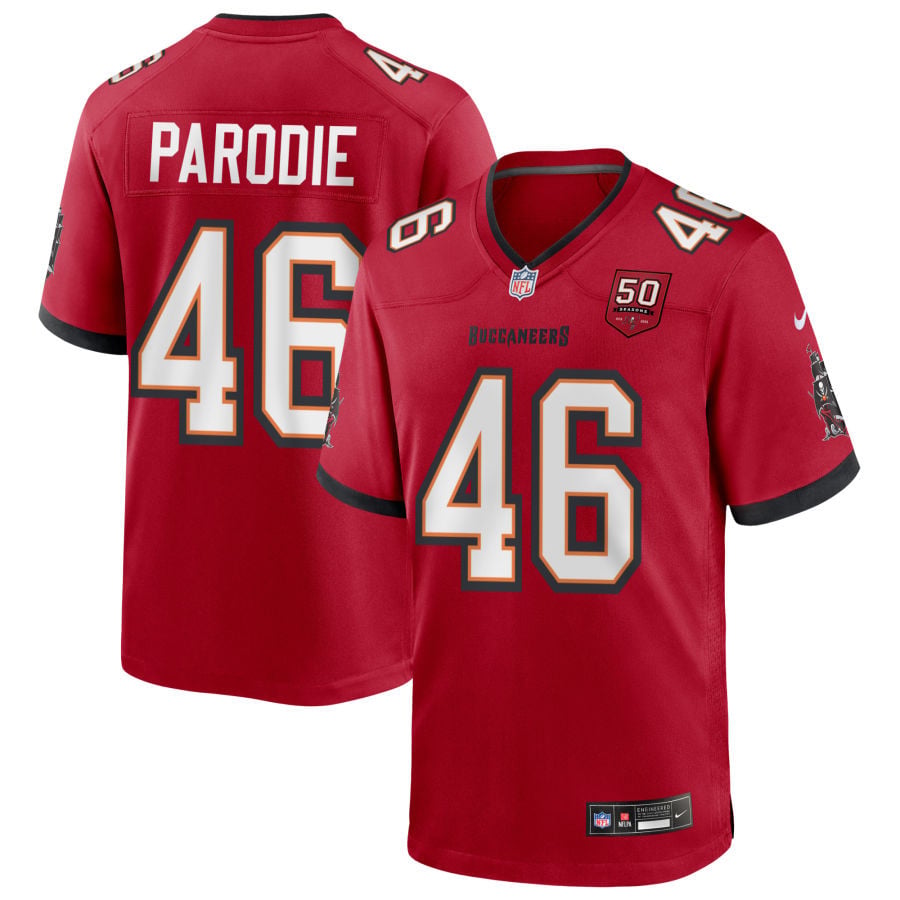 Roman Parodie Tampa Bay Buccaneers 2025 50th Season Game Jersey - Red