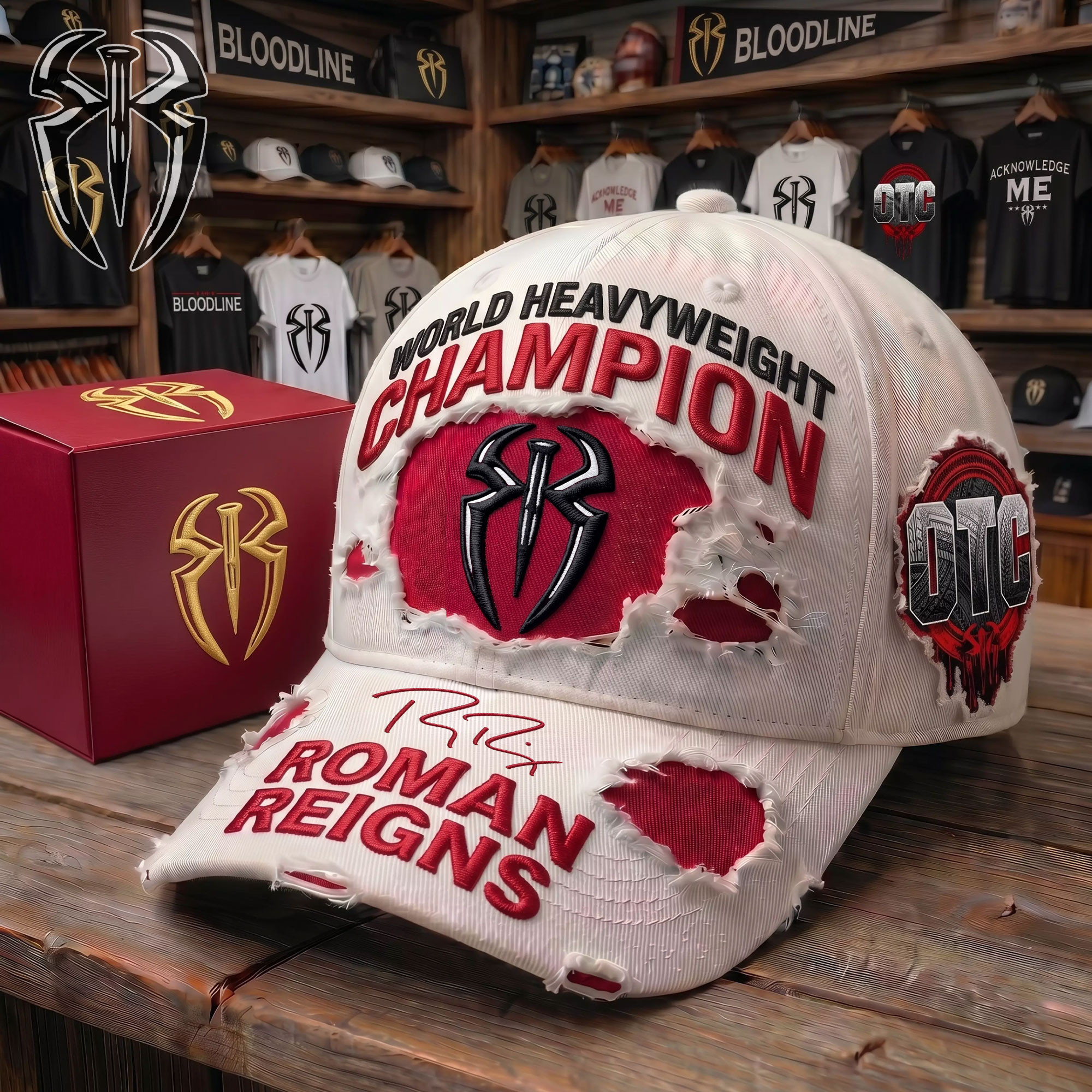 Roman Reigns 2026 World Heavyweight Champion Hat OTC Hat Roman Reigns Merch Gifts For WWE Fans