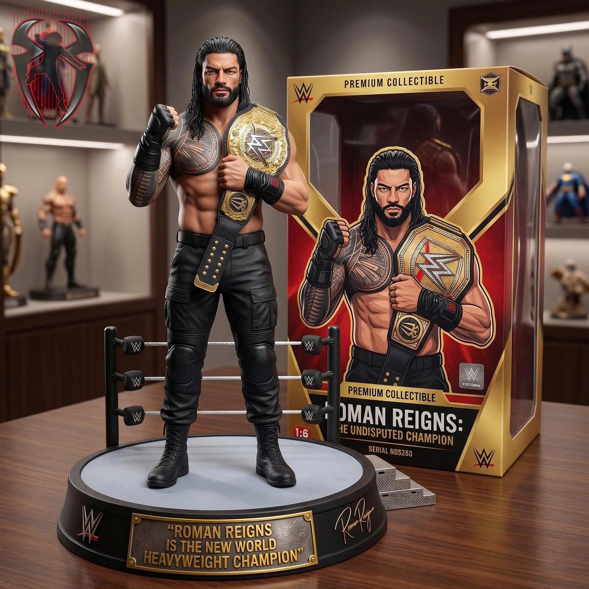 Roman Reigns WWE The Undisputed Champion Acrylic Plaque 2026 Roman Reigns Merch Fan Gifts