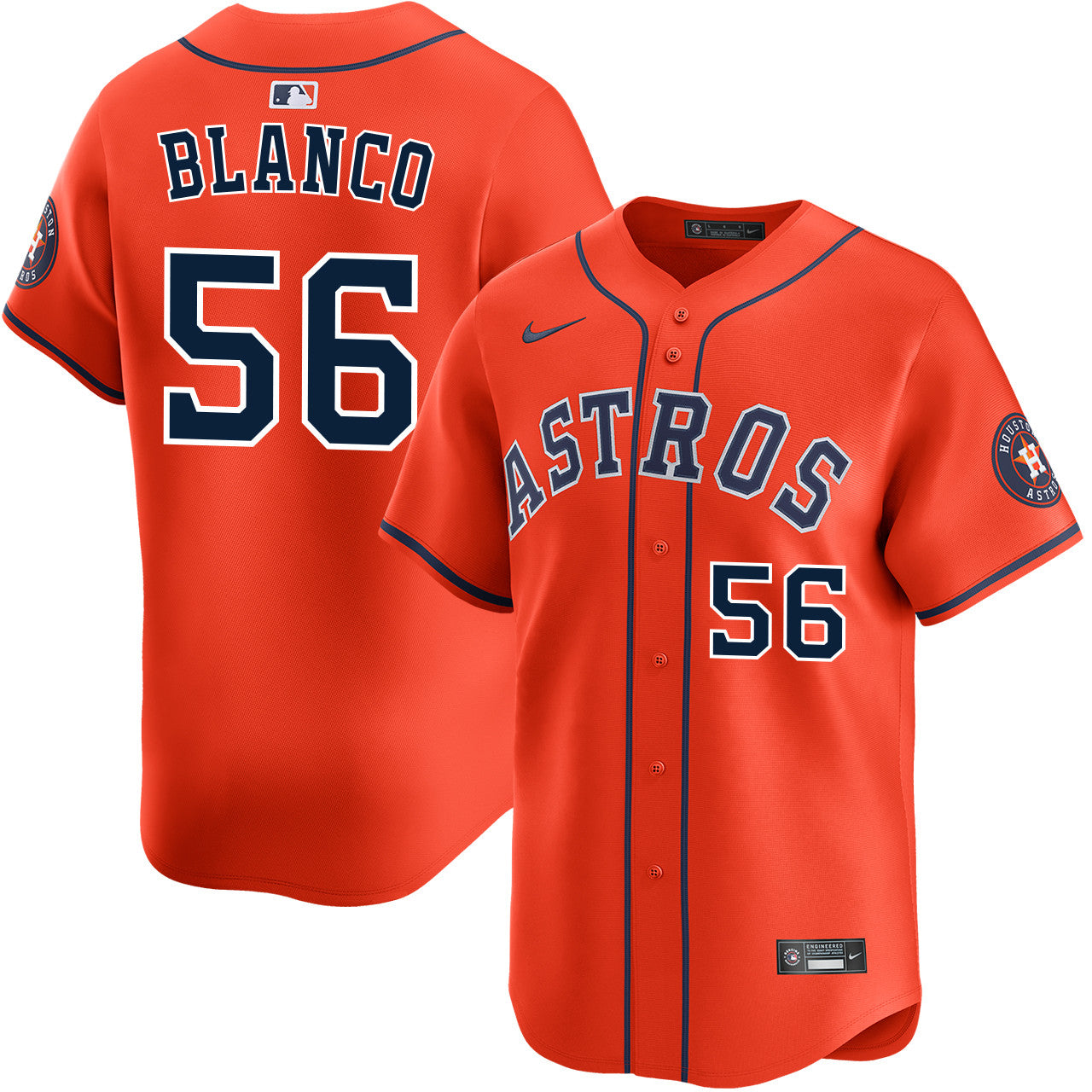 Ronel Blanco Houston Astros 2026 Alternate Limited Jersey - Orange