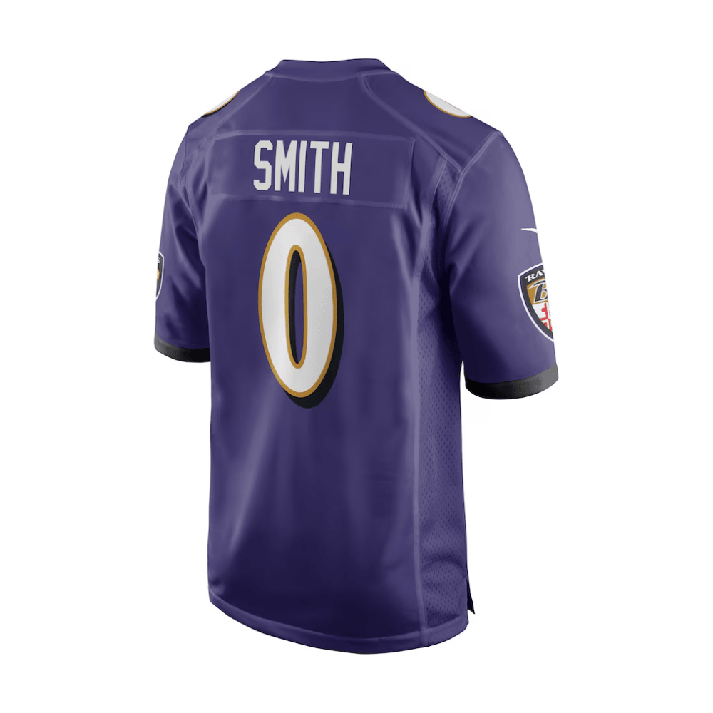 Roquan Smith Baltimore Ravens 2025 Pro Bowl Patch Game Men Jersey - Purple - Image 3