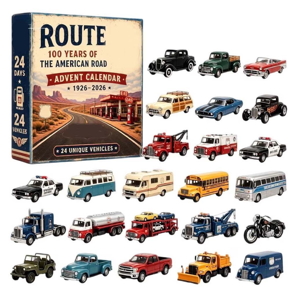 Route 100 Years Of The American Road Advent Calendar 2026 Christmas Ornaments Best Xmas Gifts