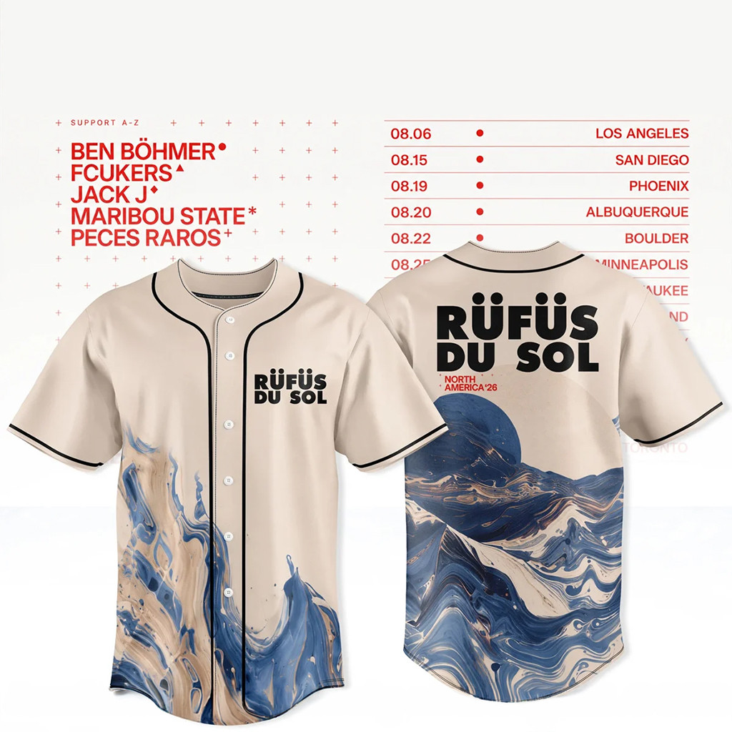 Rufus Du Sol North America Tour 2026 Jersey Rufus Du Sol Merch Gifts For Brother
