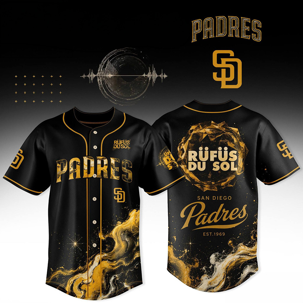 Rufus Du Sol X San Diego Padres Baseball Jersey 2026 Rufus Du Sol Tour Merch Gift For Fans