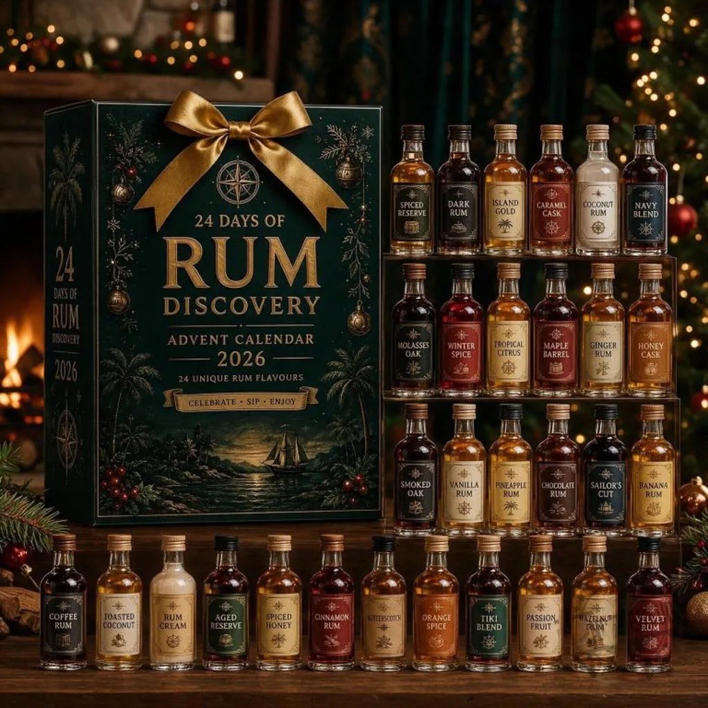 Rum Christmas 2026 Advent Calendar 24 Days Holiday Countdown Rum Lover Christmas Gift -Joyoce