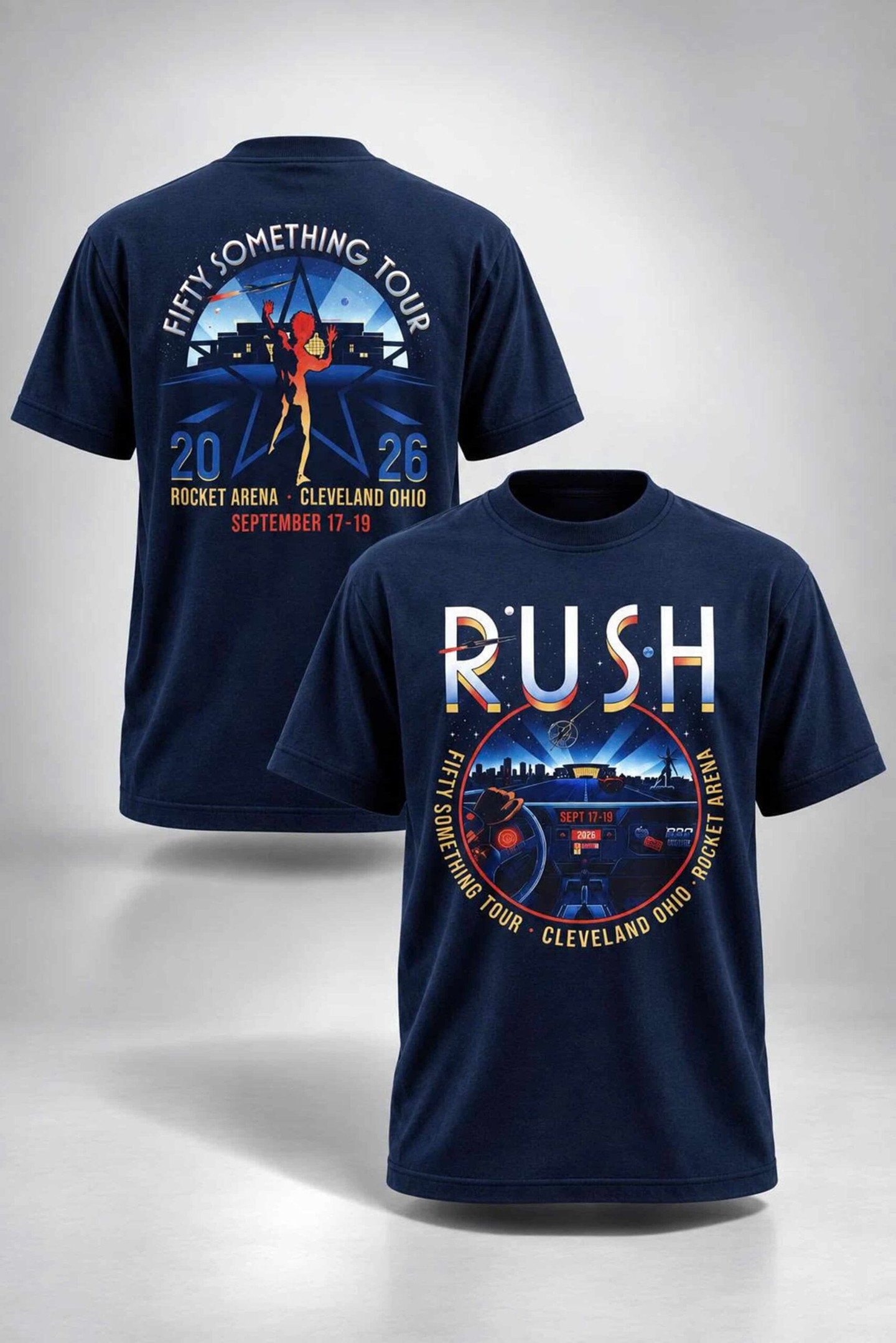 Rush Fifty Something Tour 2026 Cleveland T-Shirt RUSH Band Merch Gift For Music Lovers