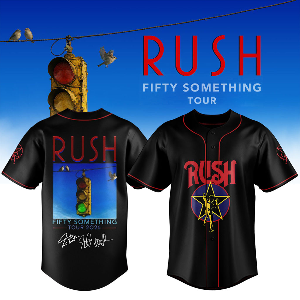 RUSH Fifty Something Tour 2026 Signed Jersey Black RUSH Merch Gifts For Music Enthusiasts