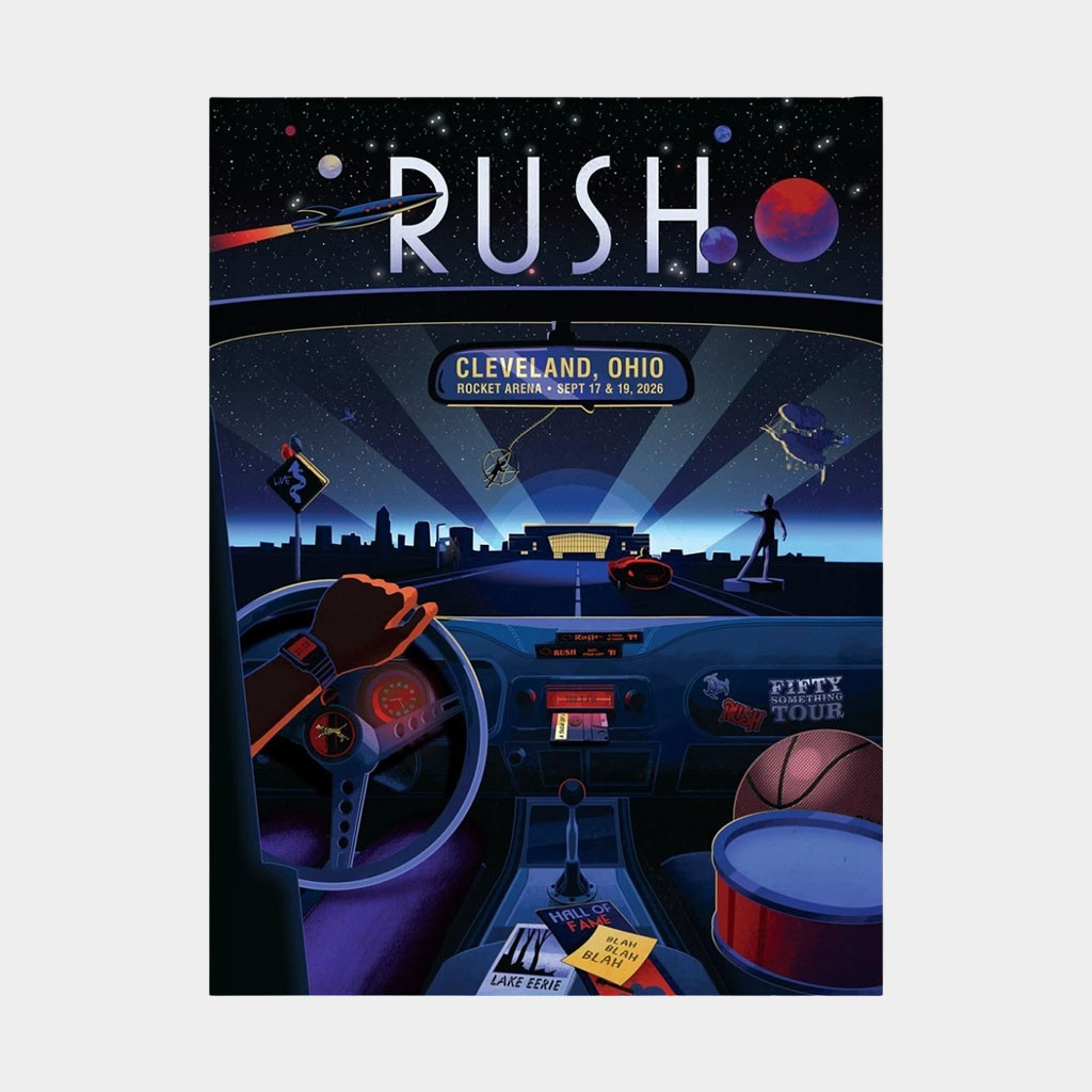 RUSH Merch 2026 Rush Cleveland OH Concert Poster Fifty Something Tour Wall Art Decor Fan Gifts