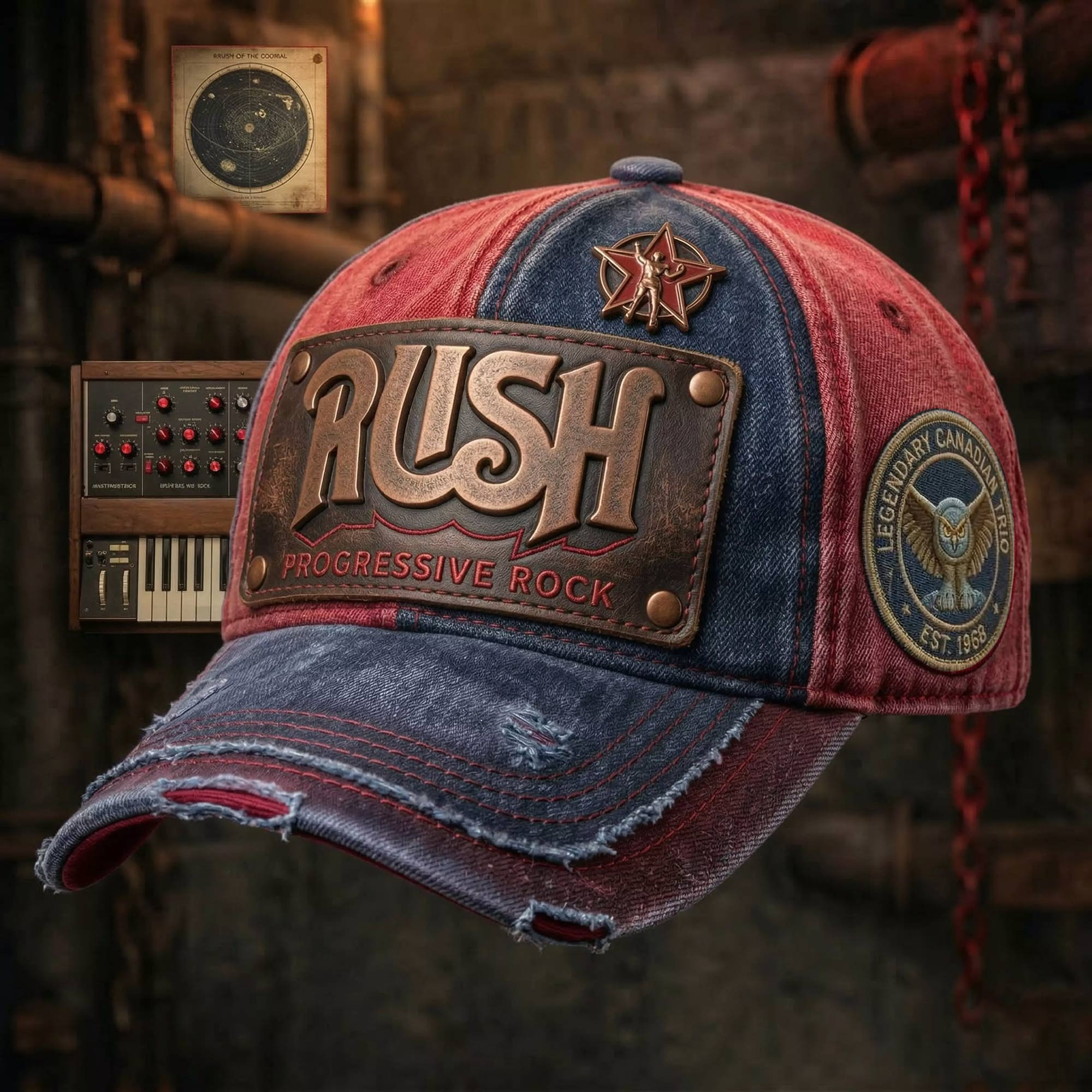 RUSH Rock Band Cap Vintage Progressive Rock Fan Gift Hat