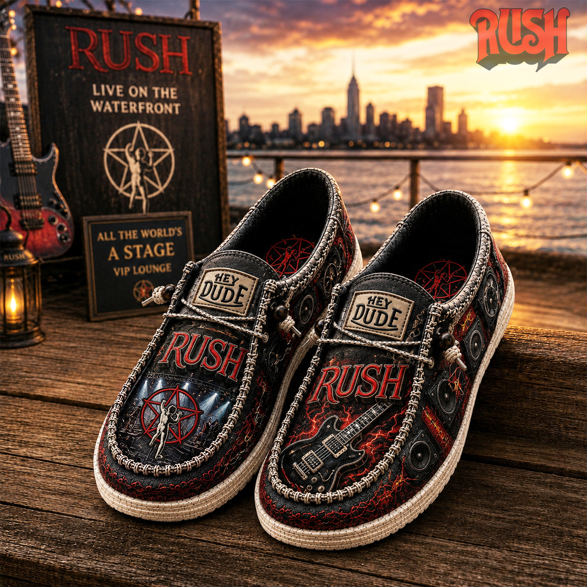 RUSH Starman Loafer Shoes RUSH Band Merch Best Gifts For Music Lovers