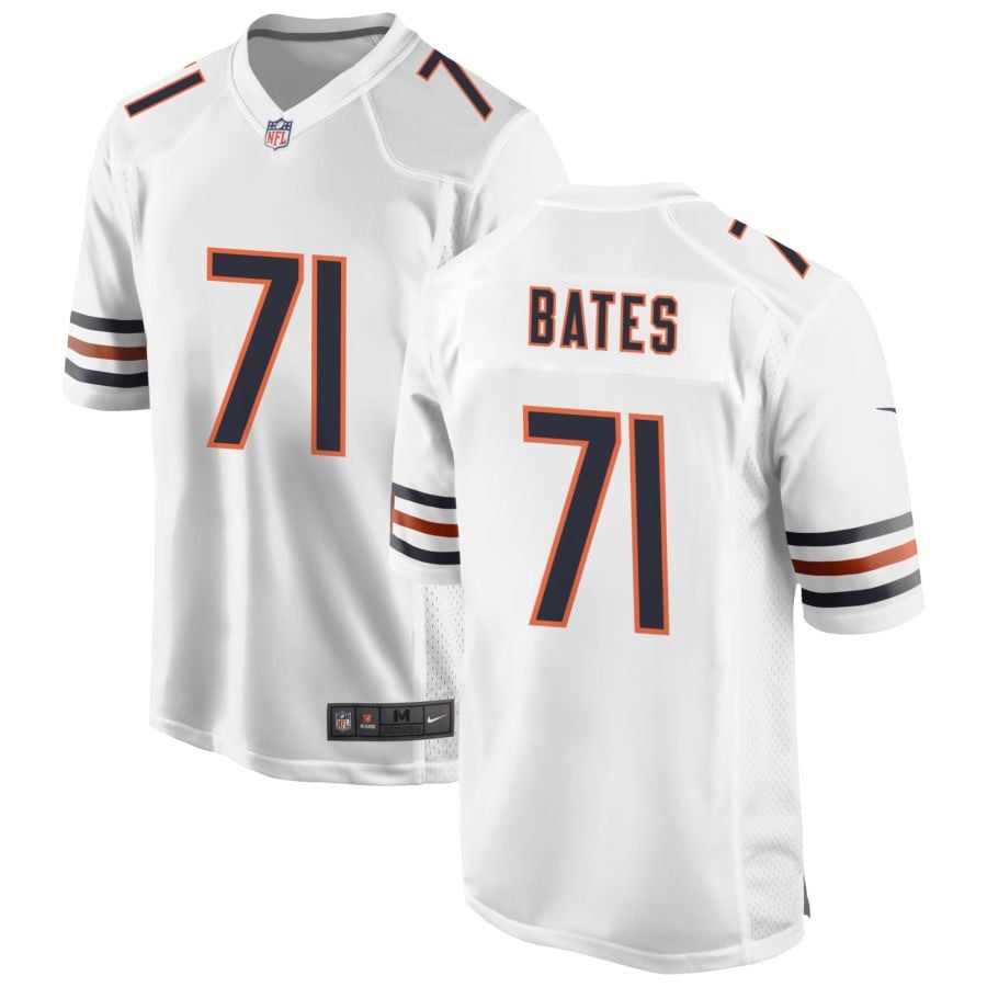 Ryan Bates Chicago Bears 2025 Game Jersey - White