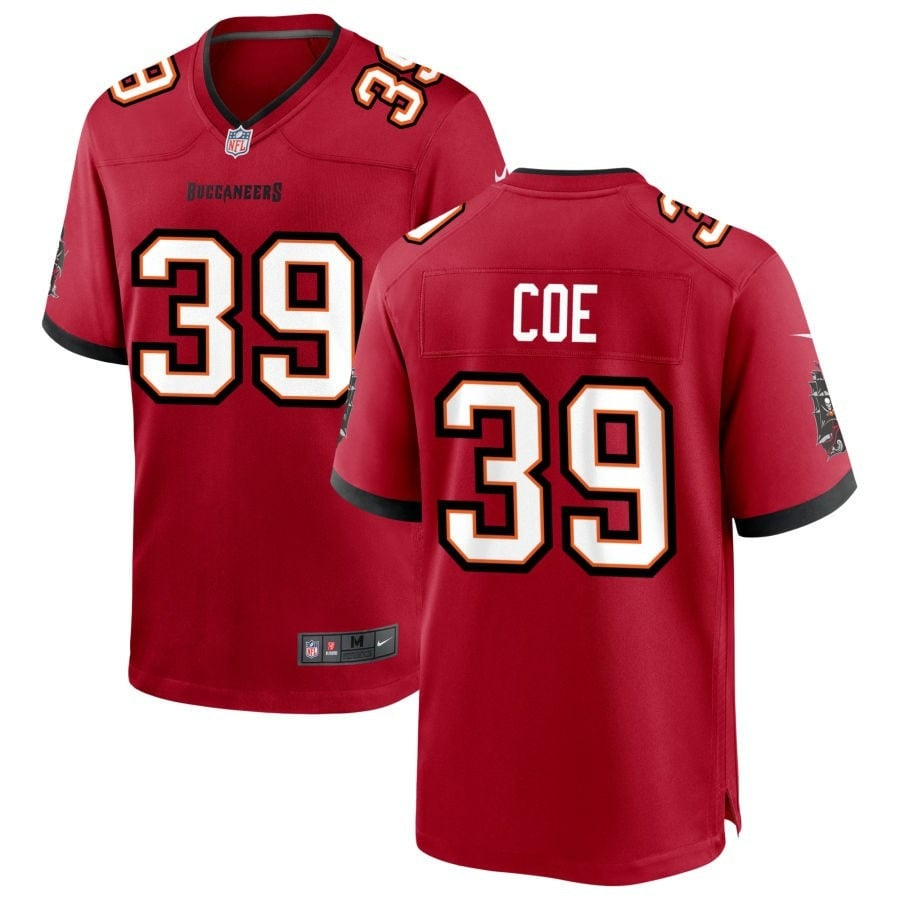 Ryan Coe Tampa Bay Buccaneers 2025 Team Game Jersey - Red