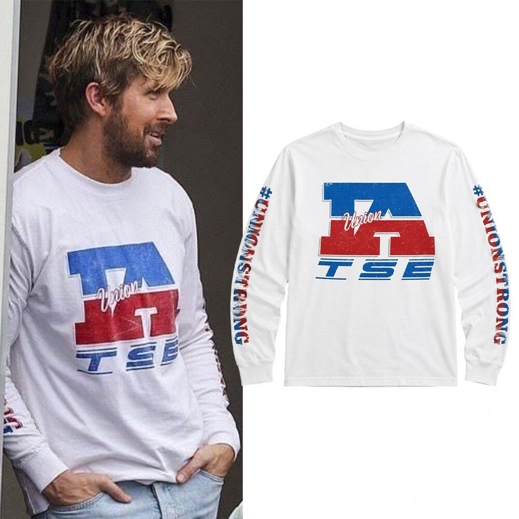 Ryan Gosling Union IATSE Strong Long Sleeve Shirt Ryan Gosling Merch Gifts For Fans