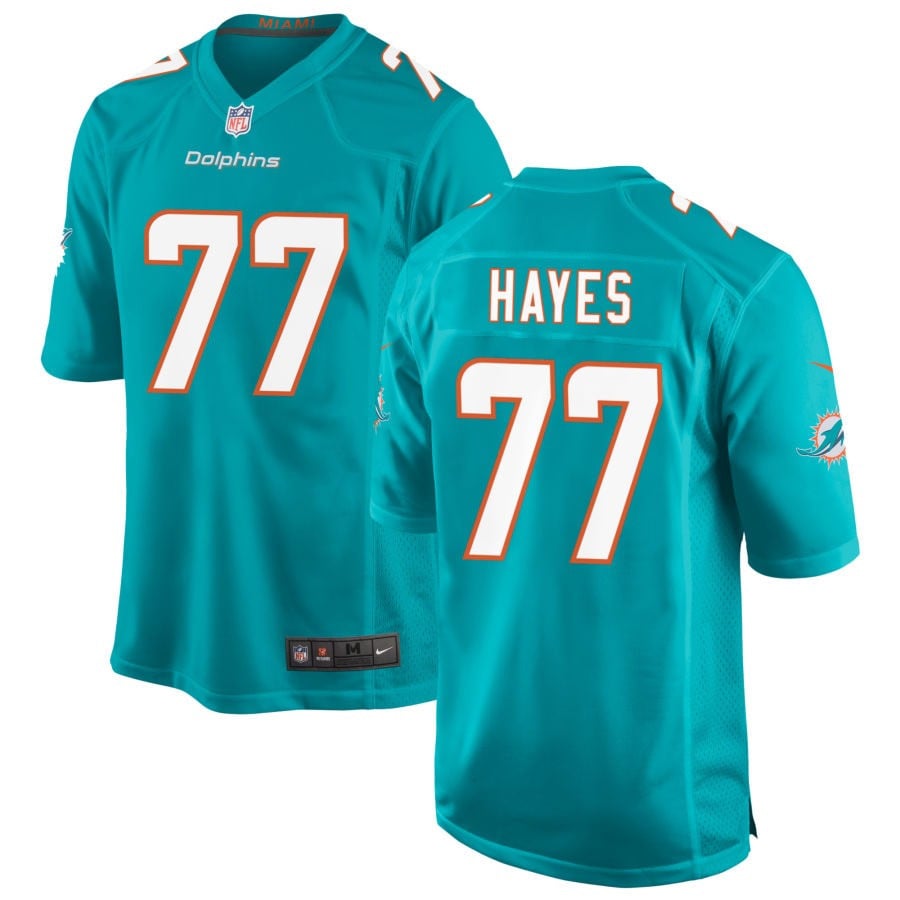 Ryan Hayes Miami Dolphins 2025 Game Jersey - Aqua