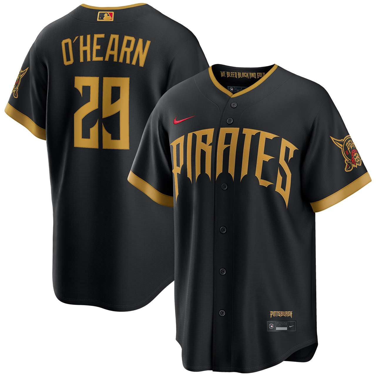 Ryan O'Hearn Pittsburgh Pirates 2026 City Connect Stadium Jersey - Black