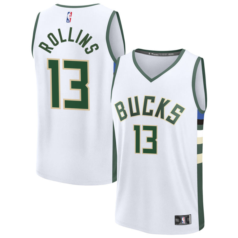 Ryan Rollins Milwaukee Bucks 2025 Fast Break Association Edition Jersey - White