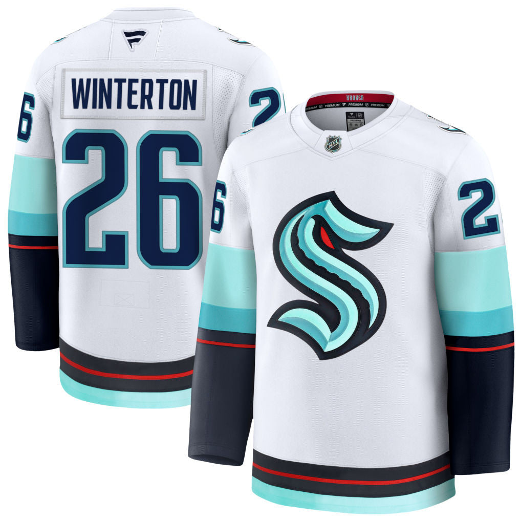 Ryan Winterton Seattle Kraken 2025 Away Premium Jersey - White 1 Ryan Winterton Seattle Kraken 2025 Away Premium Jersey - White