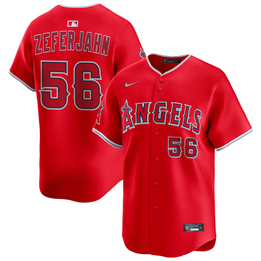 Ryan Zeferjahn Los Angeles Angels 2025 Alternate Limited Jersey - Red