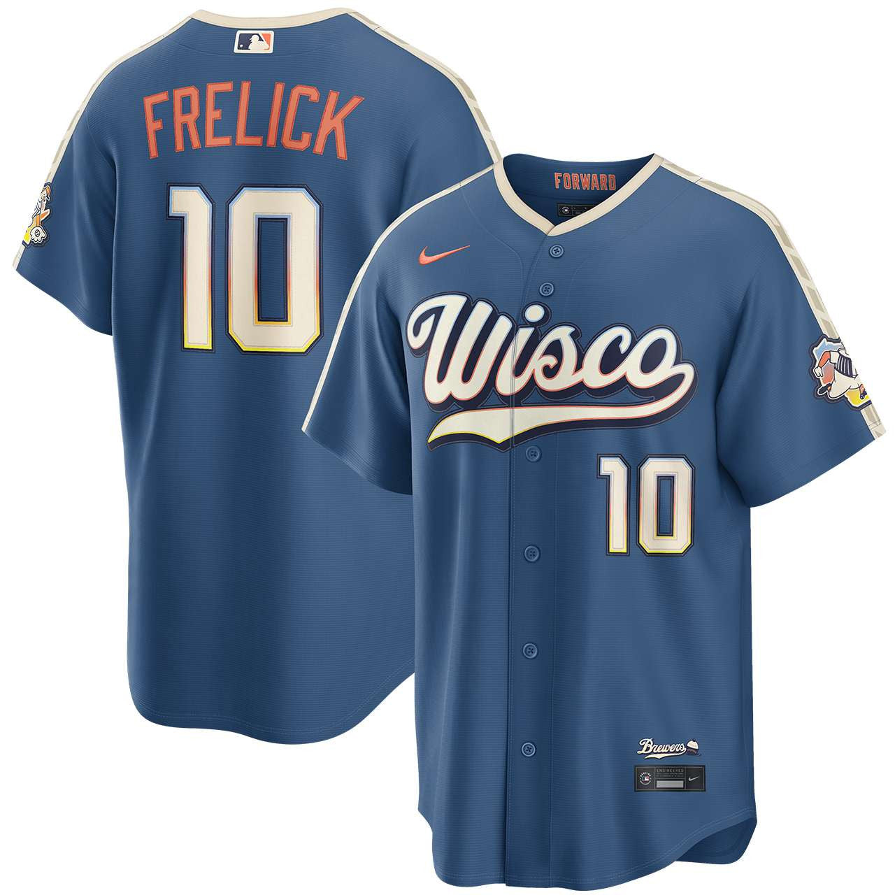 Sal Frelick Milwaukee Brewers 2026 City Connect Stadium Jersey - Mineral Blue