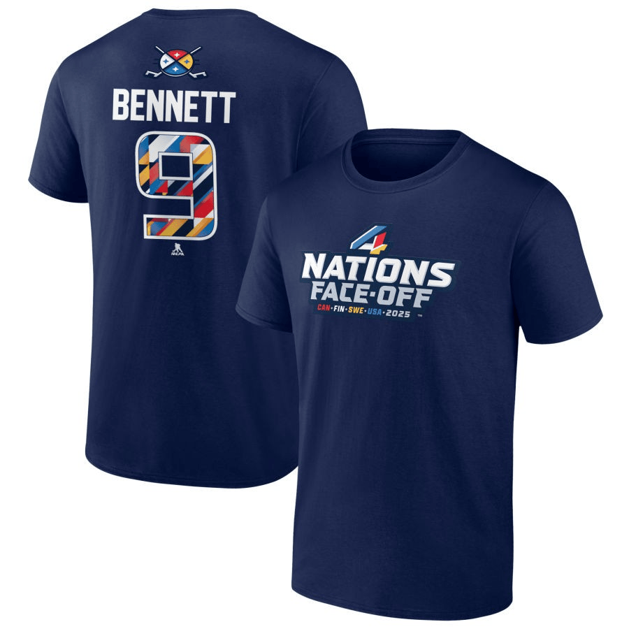 Sam Bennett 2025 4 Nations Face-Off Pick-A-Player Navy T-Shirt