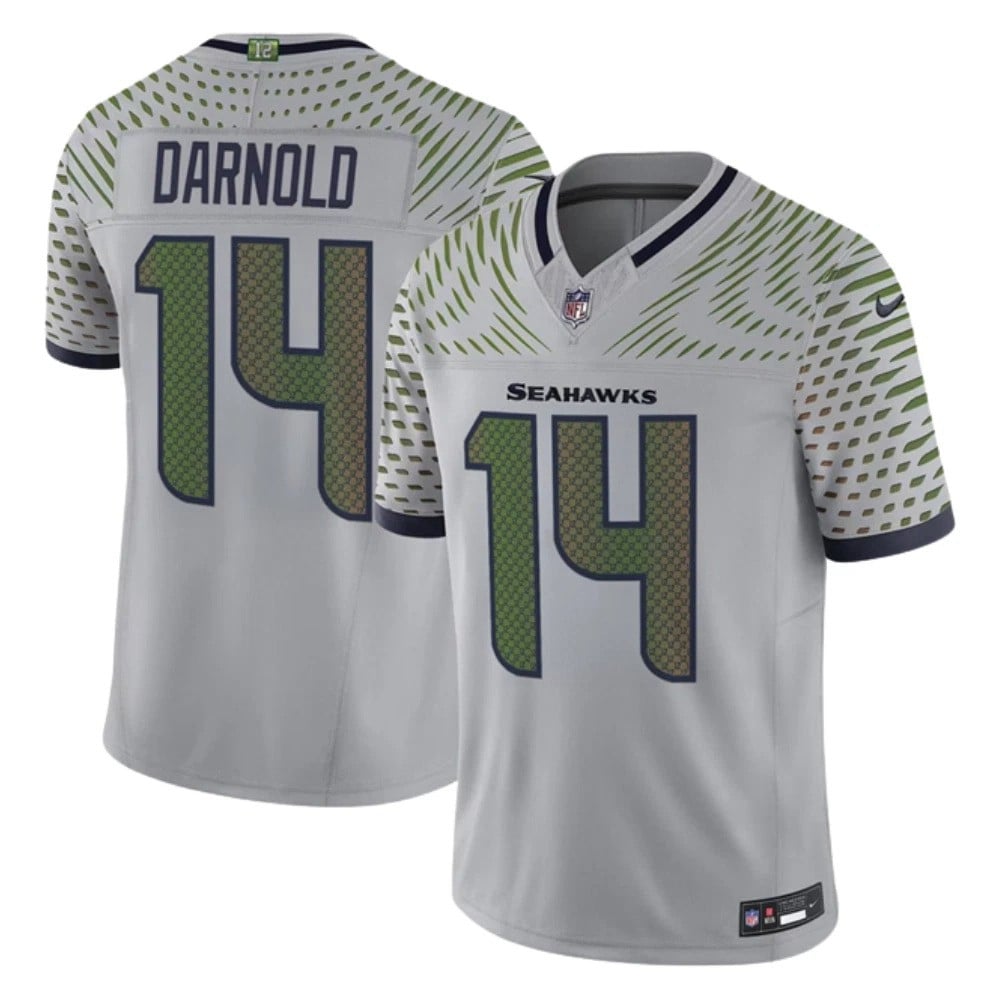 Sam Darnold Seattle Seahawks 2025 F.U.S.E. ï¿½ï¿½ï¿½Rivalriesï¿½ï¿½ï¿½ Vapor Jersey - Grey