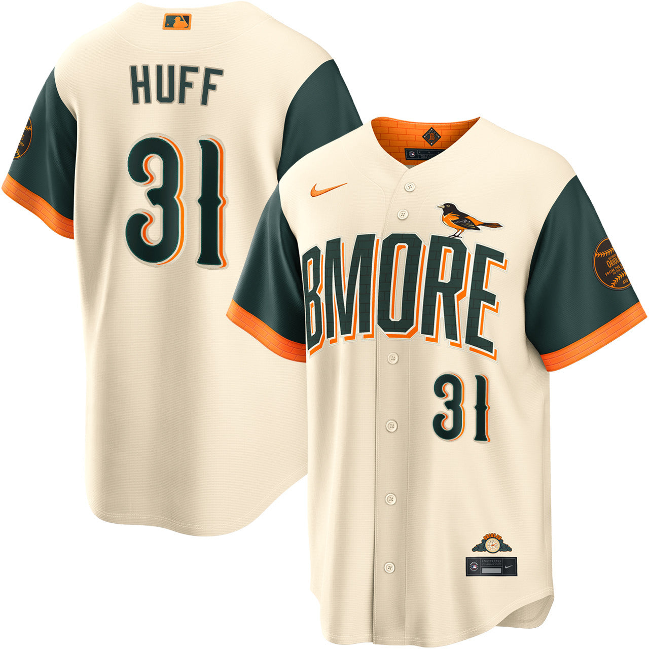 Sam Huff Baltimore Orioles 2026 City Connect Jersey - Cream
